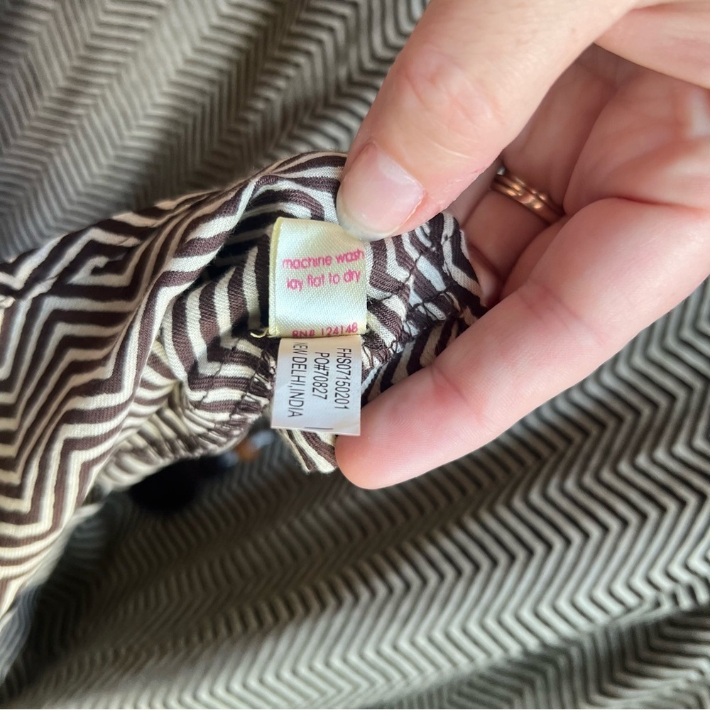 Pink Chicken Chevron Cotton Dress - XS - Picture 7 of 16